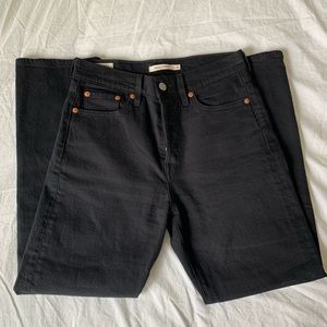 levi’s wedgie straight jeans black size 26